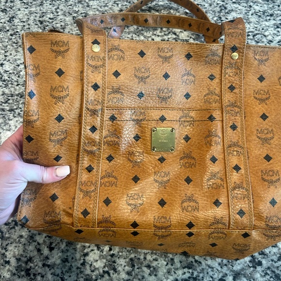 MCM Logo Monogram Tote Bag - Picture 14 of 16